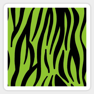 Green Zebra Sticker